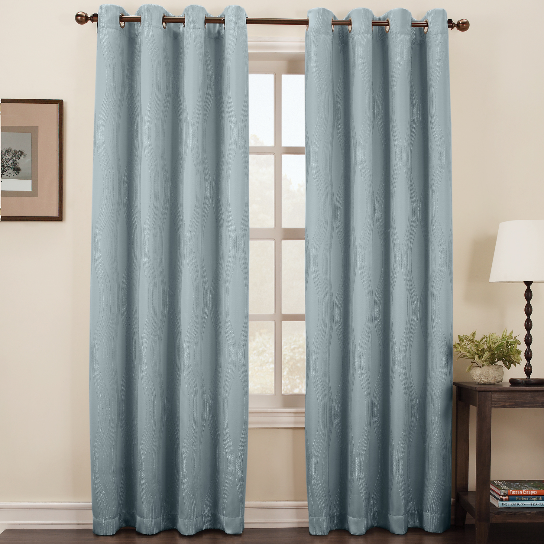 Simply Window Osbourne Grommet Curtain Panel Blackout