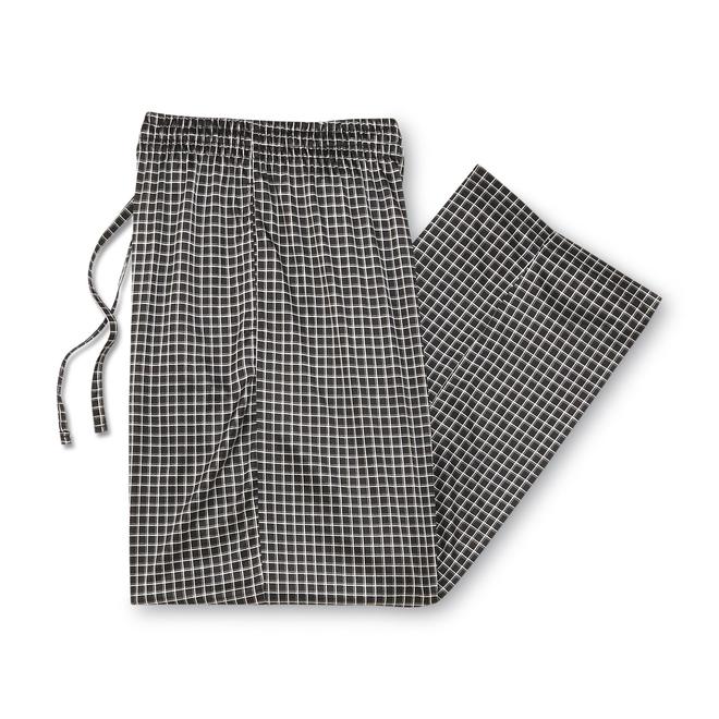 Joe Boxer Men's Synthetic Silk Lounge Pants Windowpane Plaid