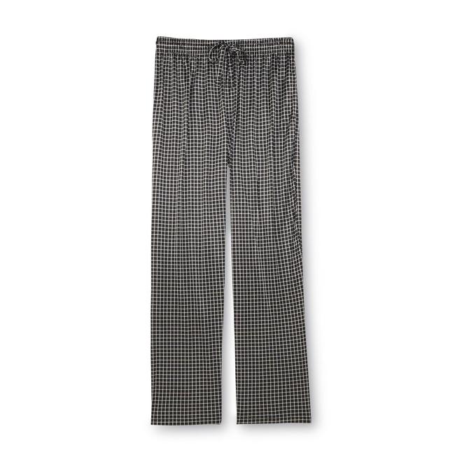 Joe Boxer Men's Synthetic Silk Lounge Pants Windowpane Plaid