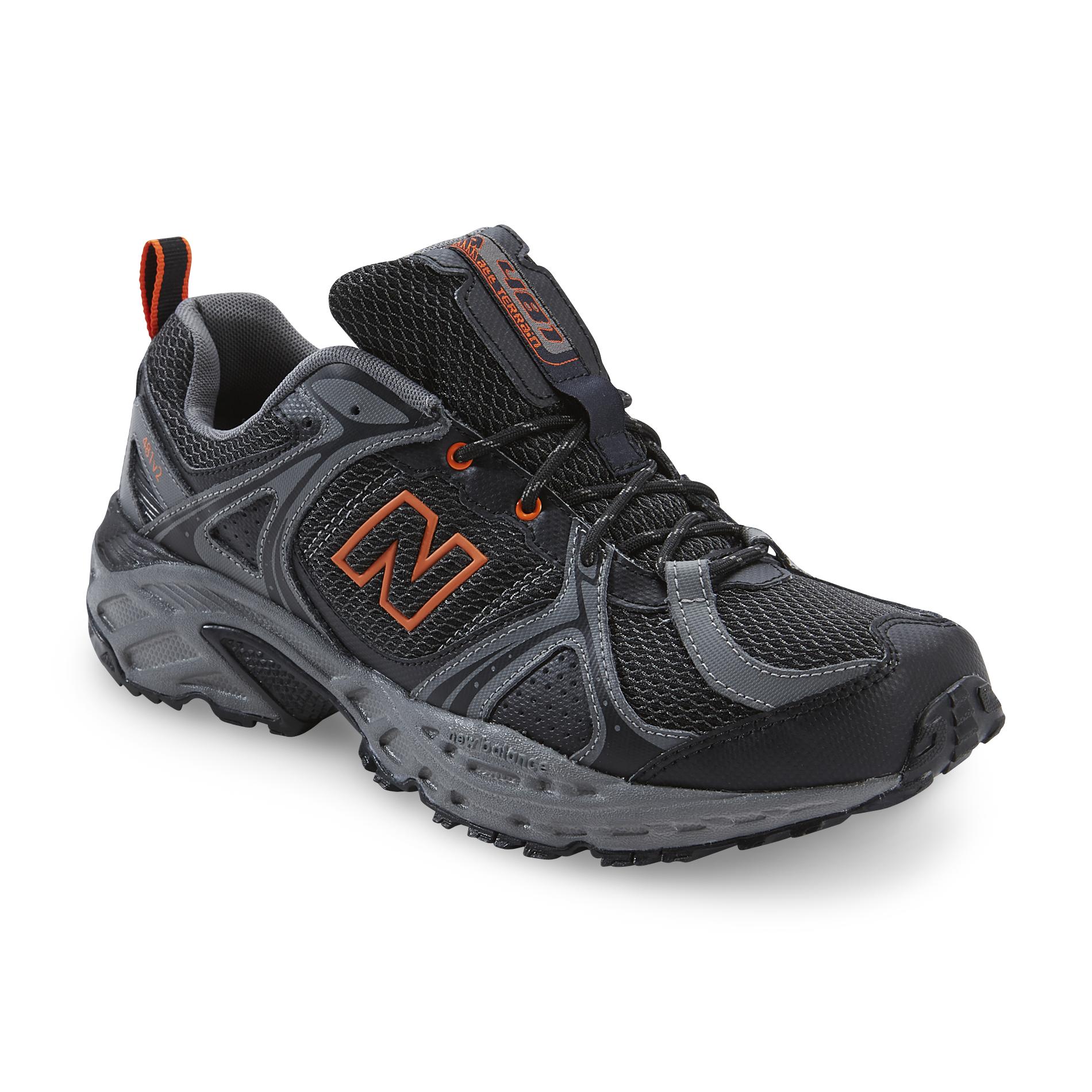 UPC 739980044826 product image for New Balance Men's T481V2 Grey/Black/Orange Trail Wide Running Shoe - VITAL APPAR | upcitemdb.com