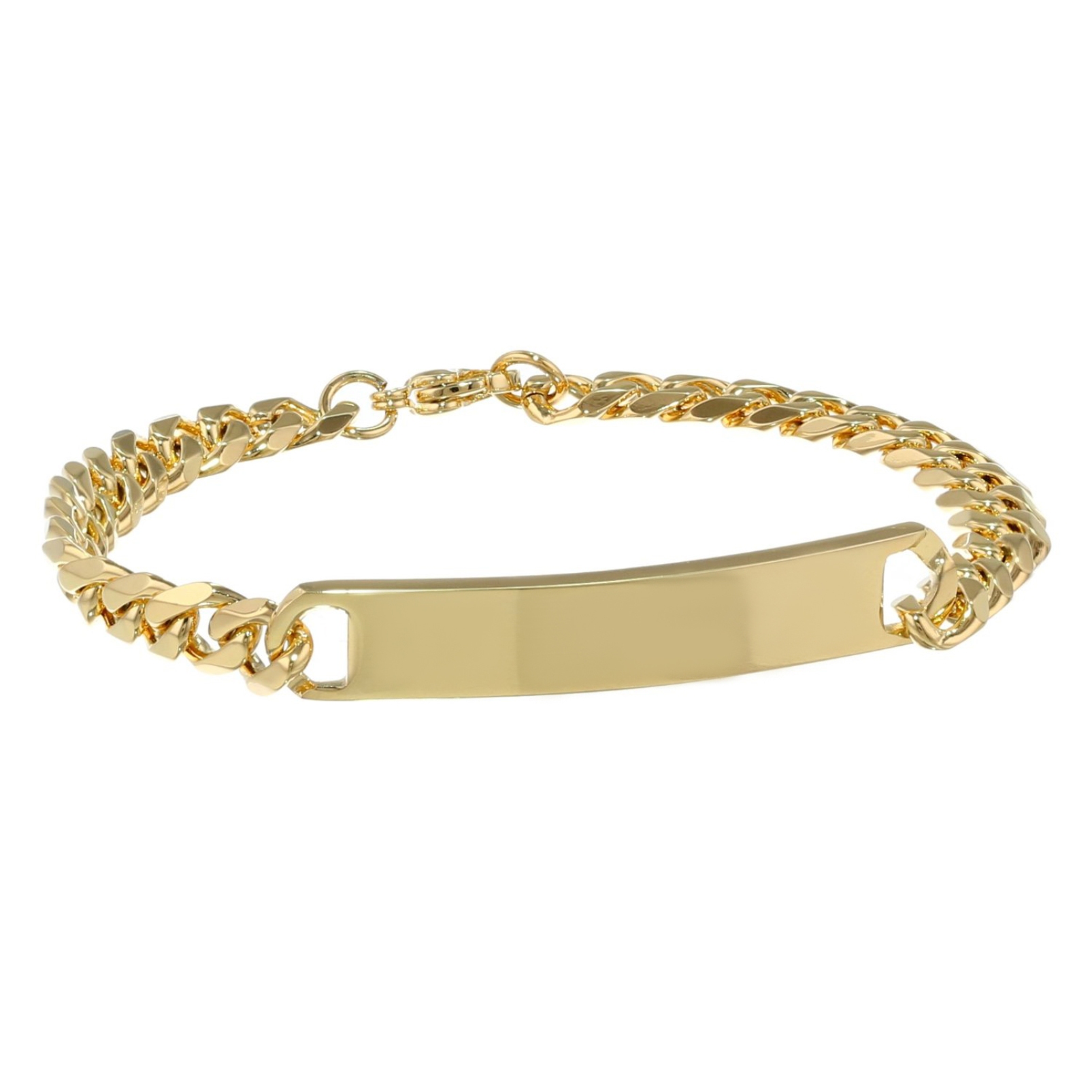 Curb Identification Bracelet in Gold Ion Plated Stainless Steel - 8mm