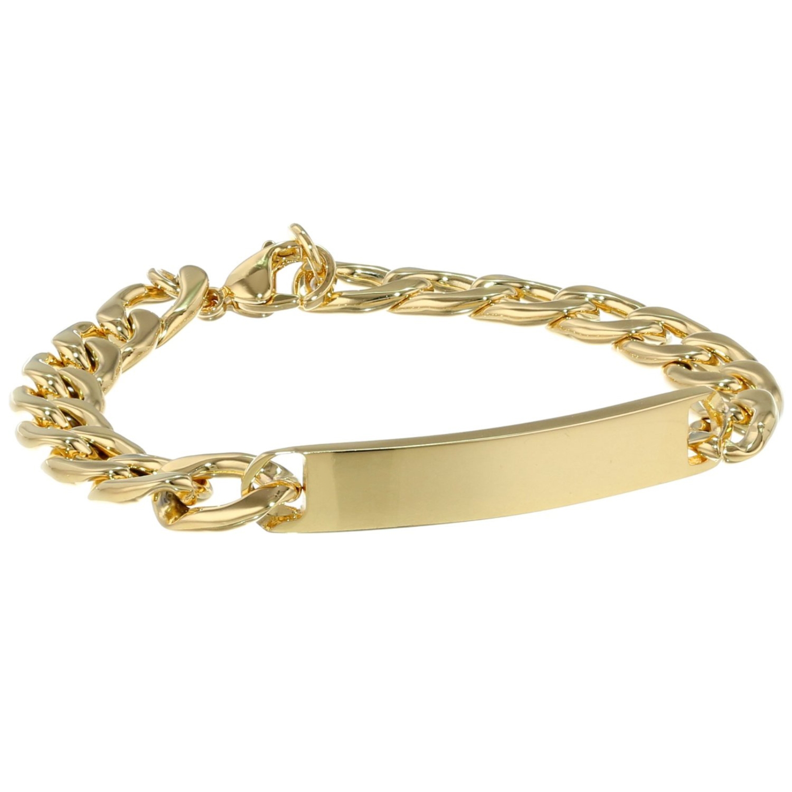 Curb Identification Bracelet in Gold Ion Plated Stainless Steel - 6mm