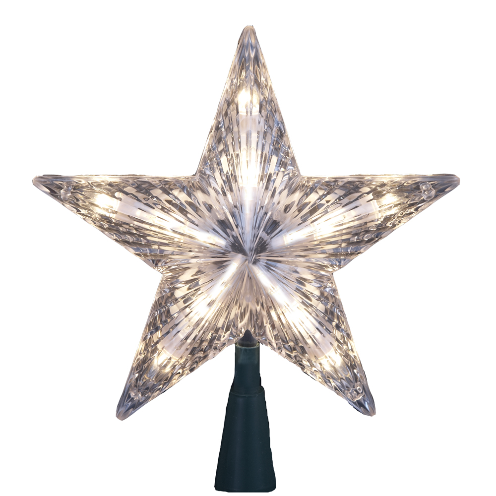 10-Light 7" Clear Star tree topper