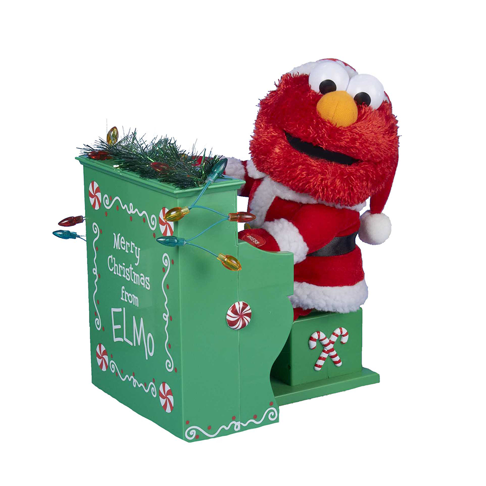 12" Battery-Operated Animated Musical Elmo with Piano and Lights