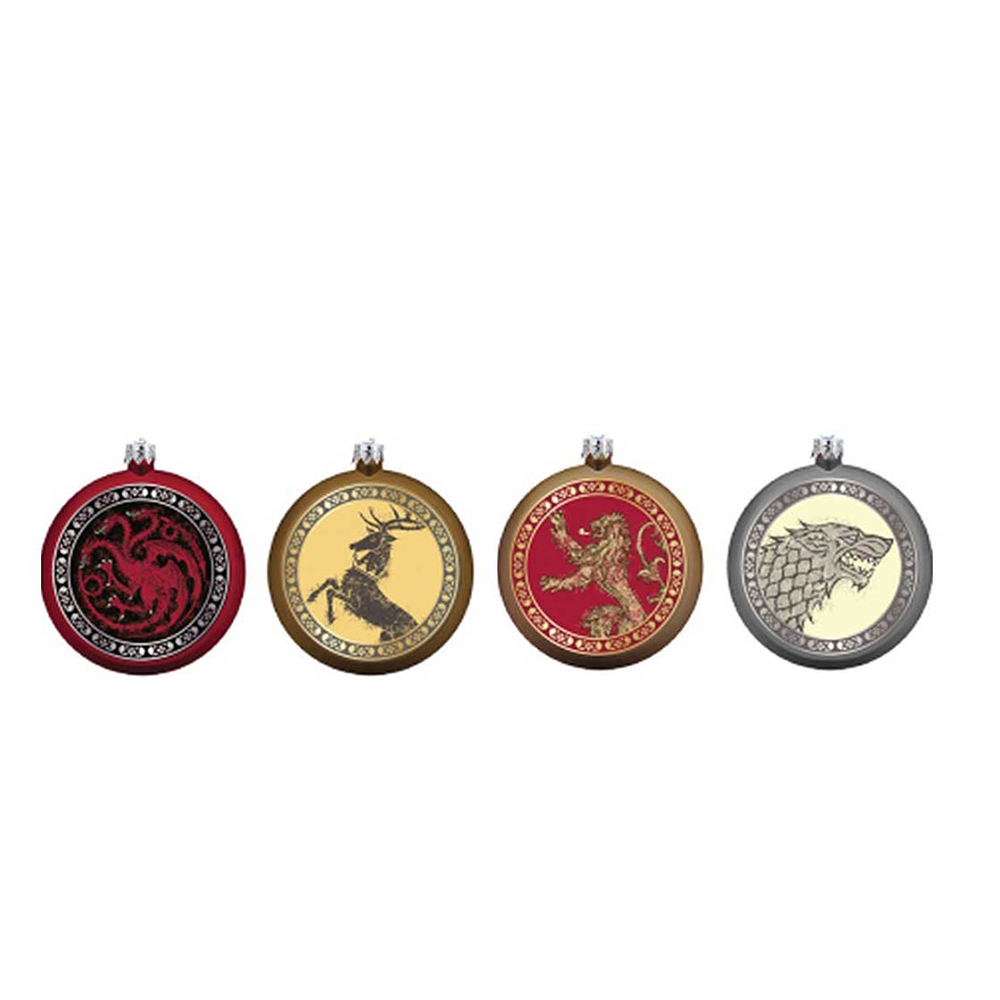 80mm Game of Thrones Disc Ornament Set of 4