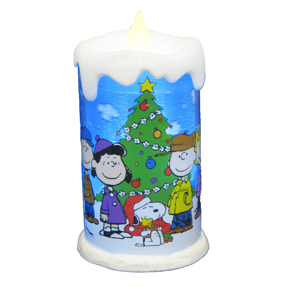 8" Battery-Operated Peanuts LED Motion Candle Decoration