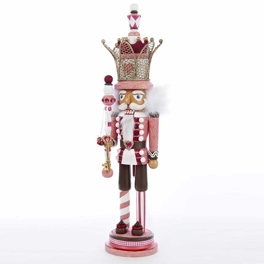 20&#8221; Hollywood Pink King Nutcracker with Crown