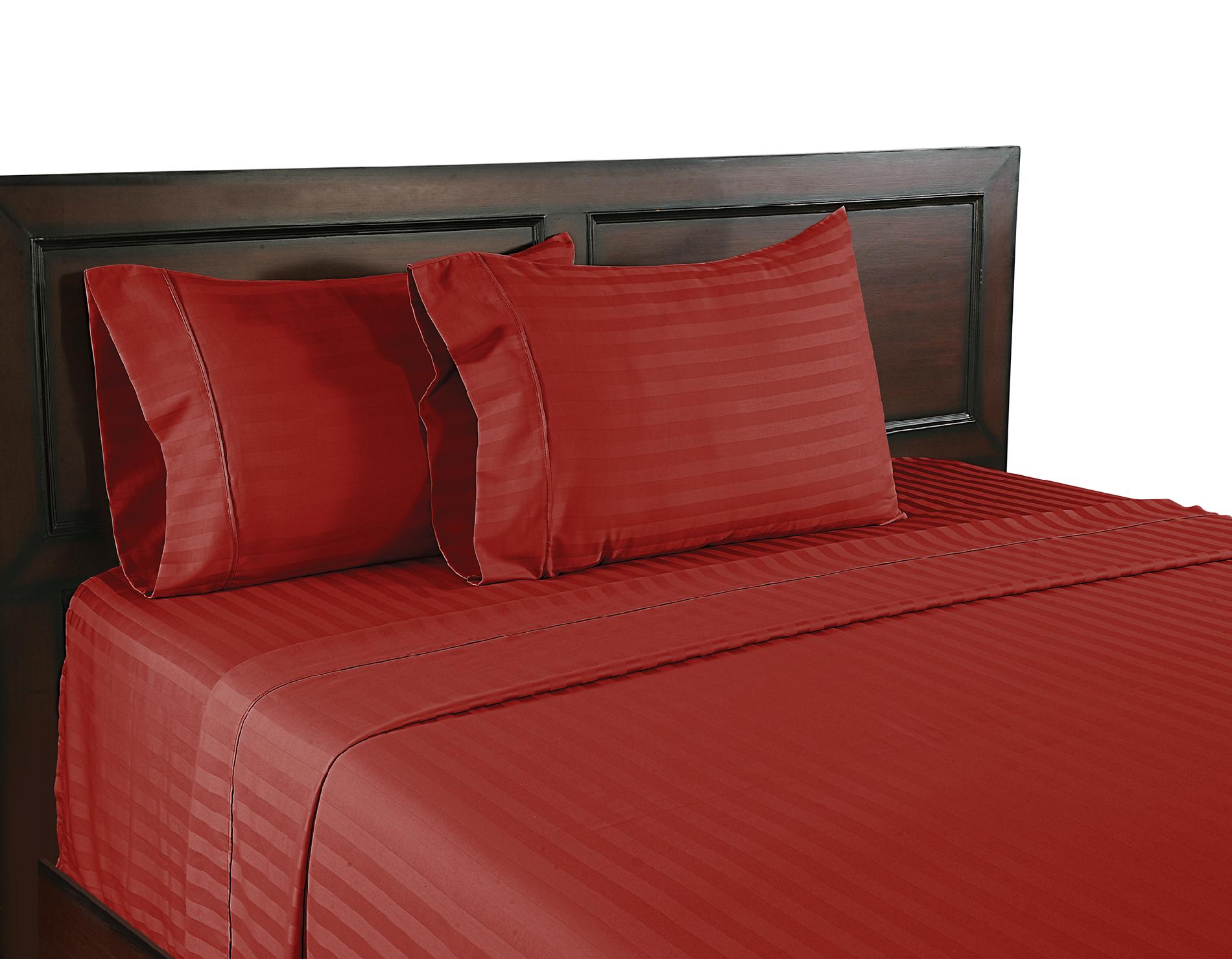 Color Sense Red, 310 Thread Count Wrinkle Free Cotton Sheet Set