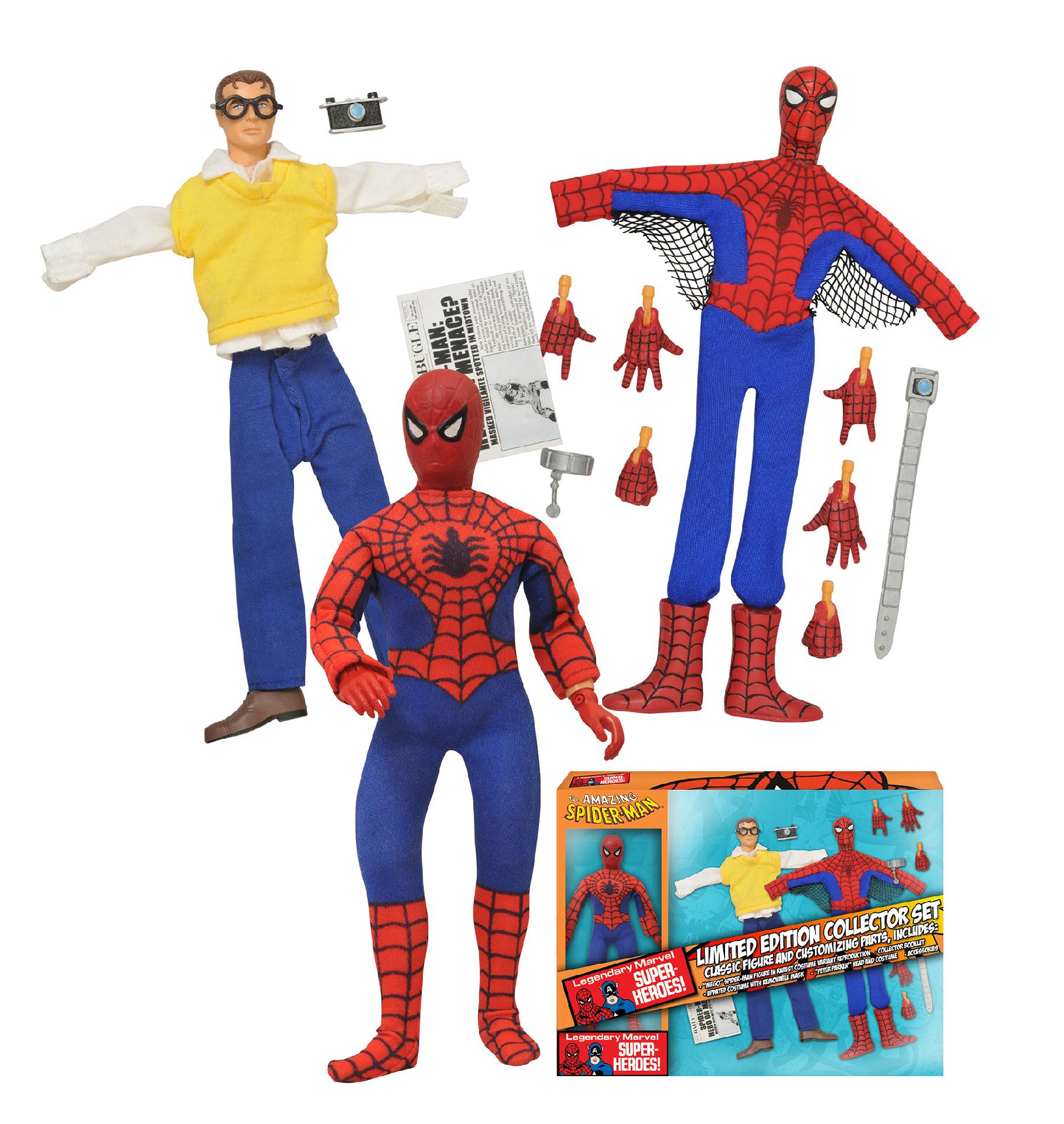 Diamond Select Toys Marvel Limited Edition Spider-Man 8" Retro Action Figure Set
