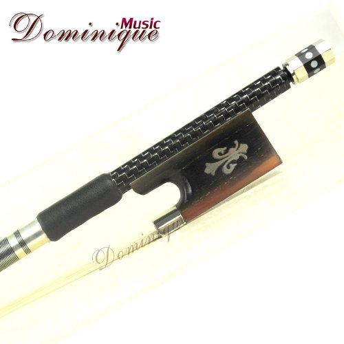 Braided Carbon Fiber OX Horn #852 Flower Inlaid Violin Bow 4/4 Full Size
