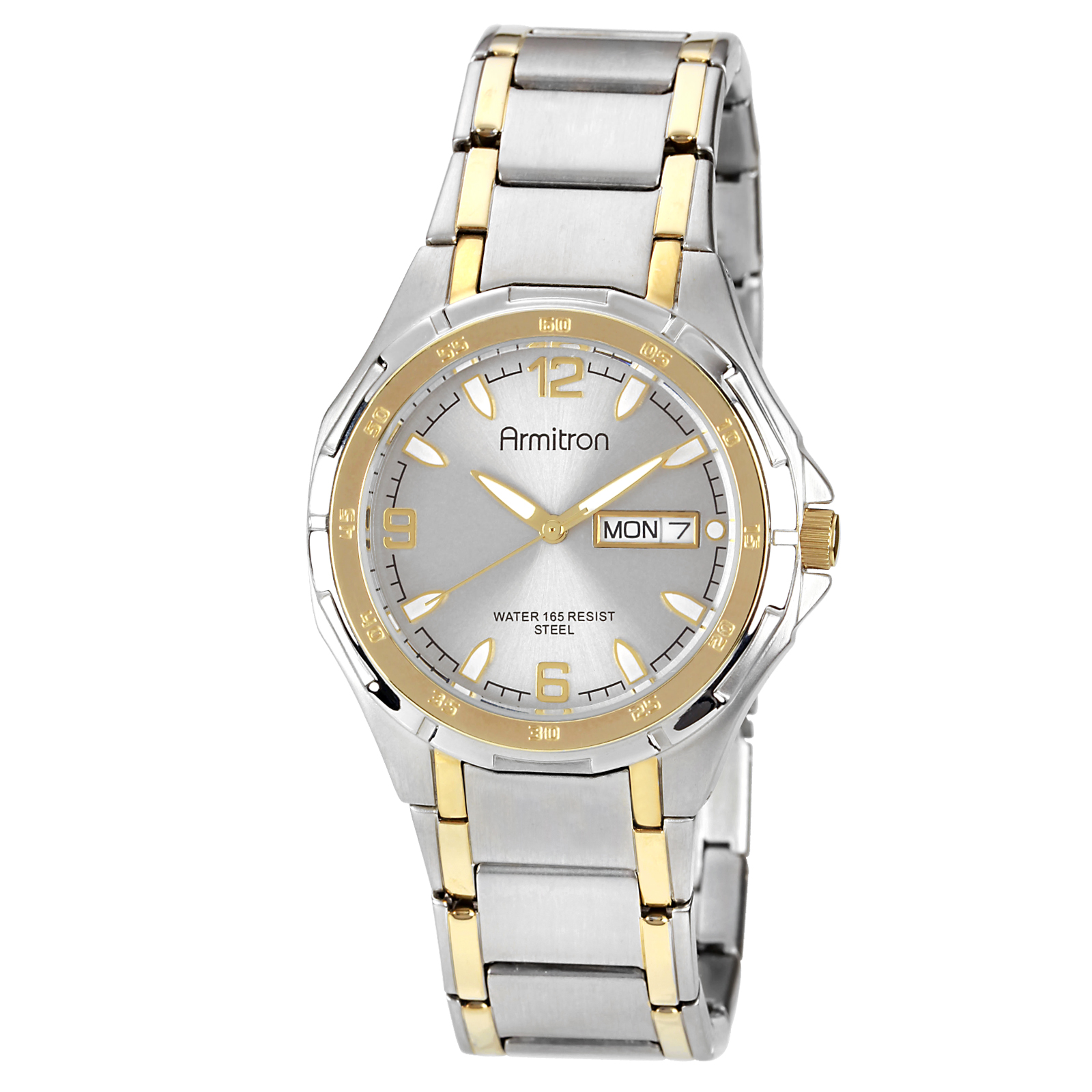 Armitron Armitron Men's Day/Date Function Dial Two-Tone Bracelet Watch