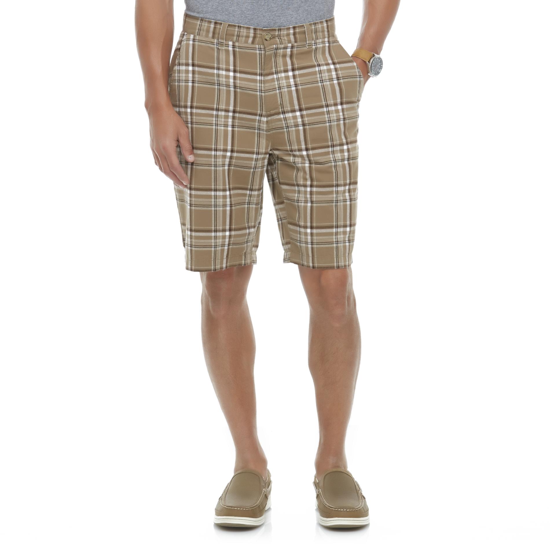 Men's Canvas Shorts - Plaid