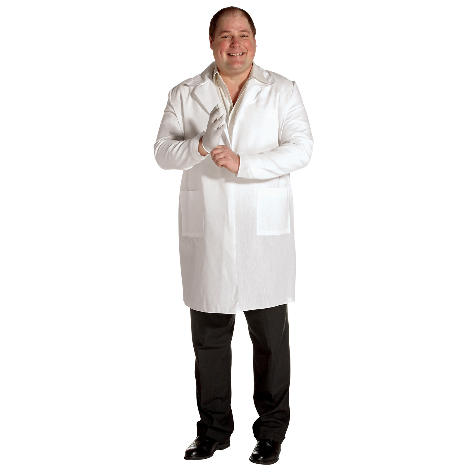 Plain Lab Coat  Plus Size: XL
