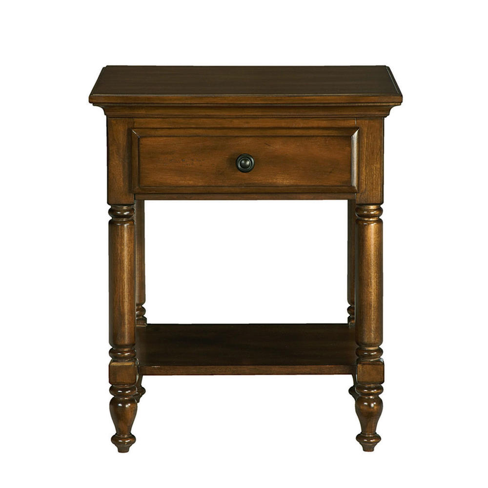 1-Drawer Side Table/ Nightstand in Chestnut