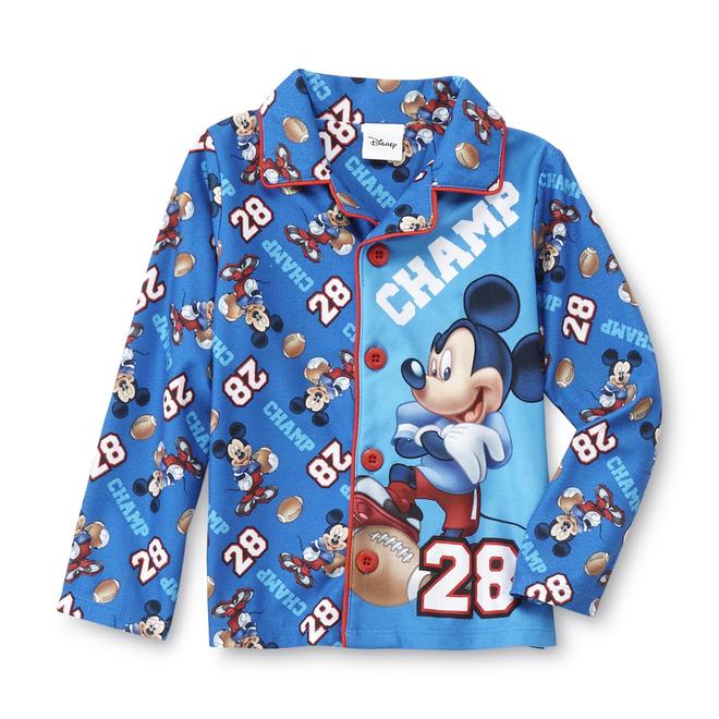 Disney Mickey Mouse Infant & Toddler Boy's Pajama Shirt & Pants Football