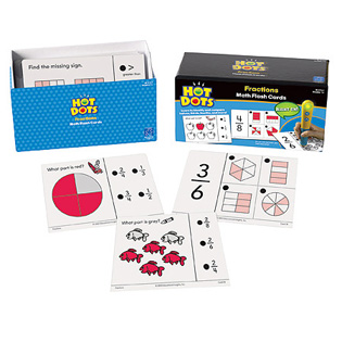 HOT DOTS FRACTIONS FLASH CARDS