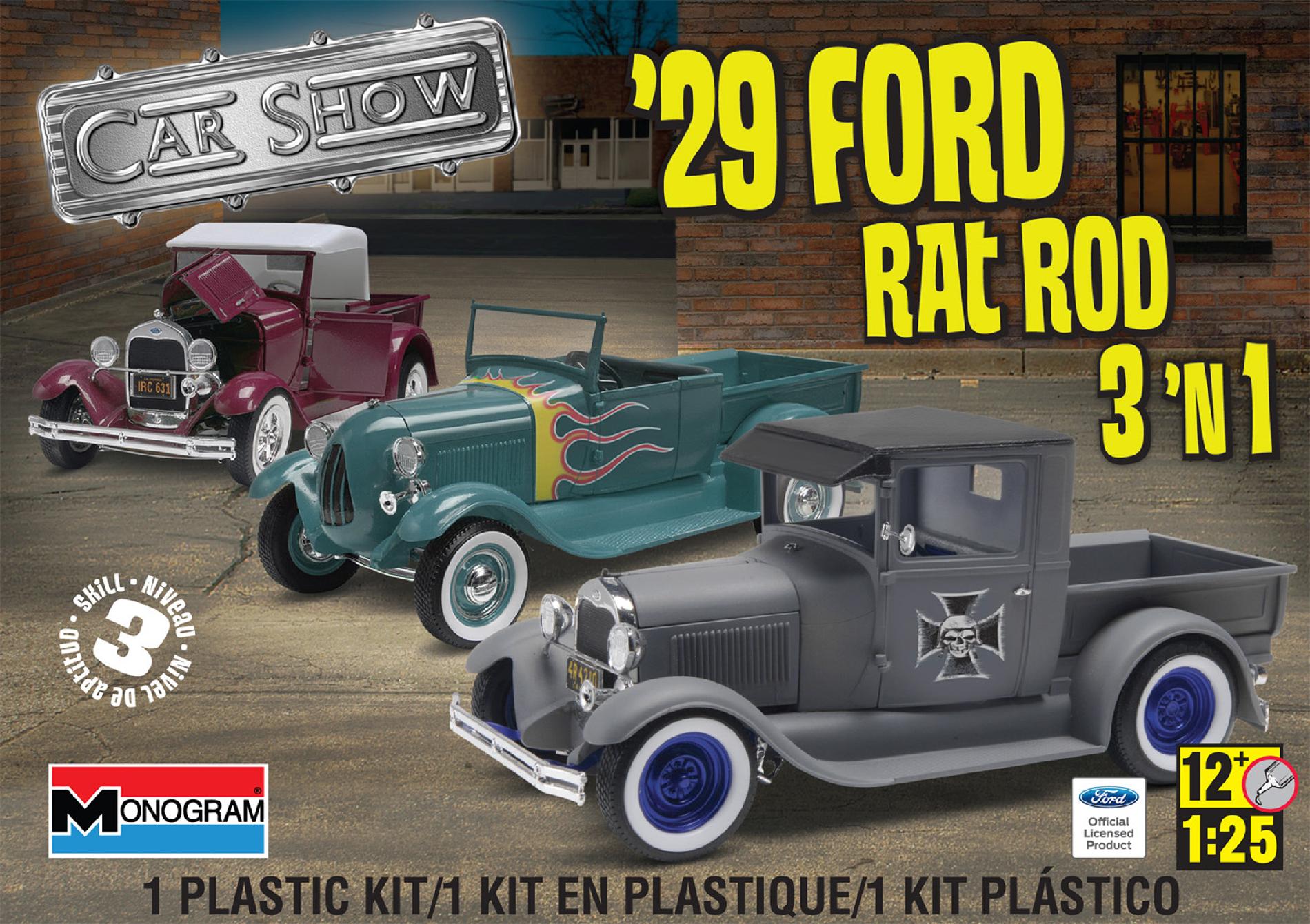 Monogram 1:25 Scale 1929 Ford Rat Rod 3-in-1 Model Kit