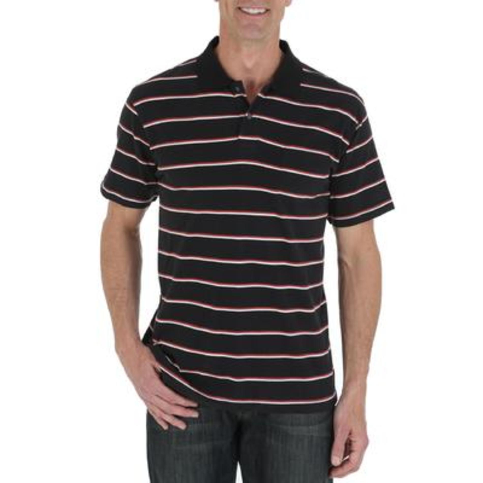 Men's Big & Tall Knit Polo Shirt - Striped