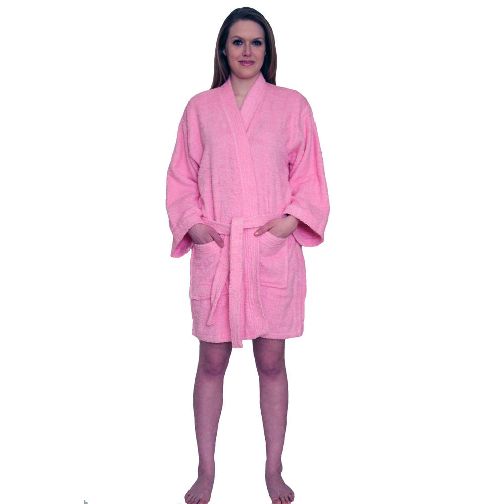 Swimsuit coverup; short terry bath robe -by NDK New York