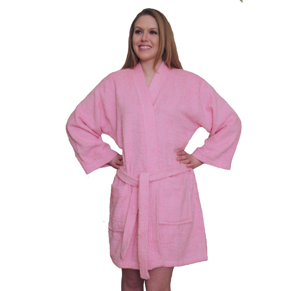 Swimsuit coverup; short terry bath robe -by NDK New York