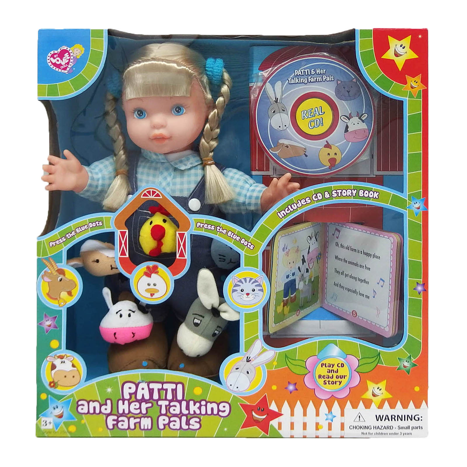 13" Electronic Soft Patti Doll and Talking Farm Pals