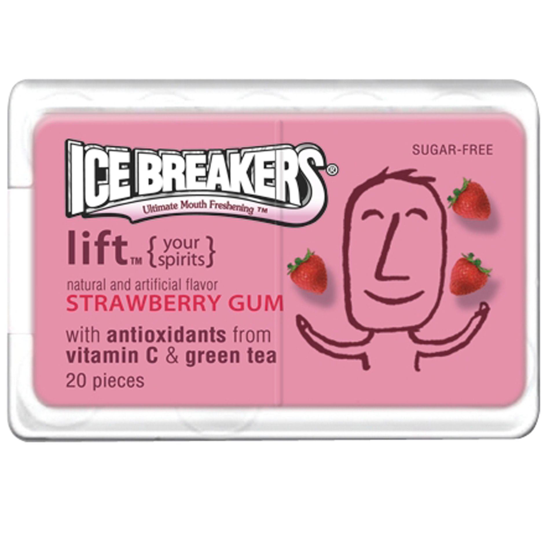 Ice Breakers Ice Cubes Gum, Sugar Free, Cool Lemon, 40 pieces Food