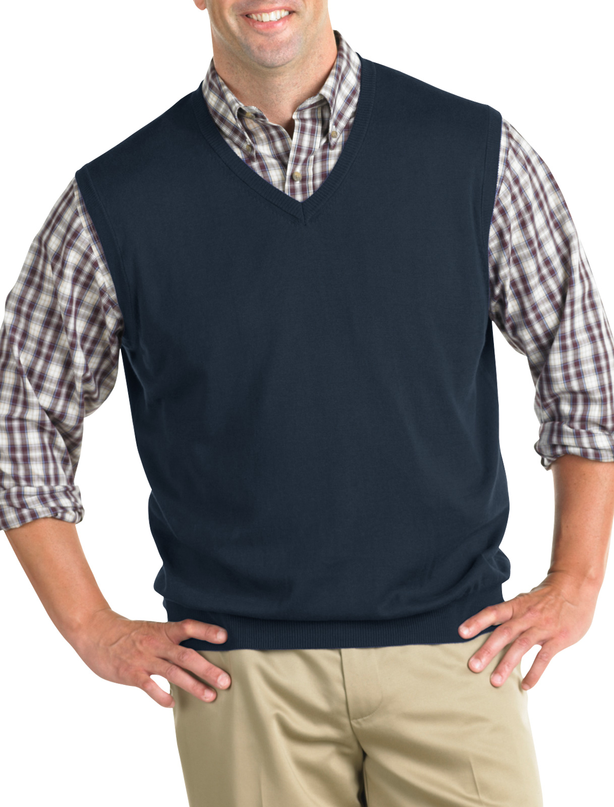 Harbor Bay Men's Big and Tall V-Neck Sweater Vest
