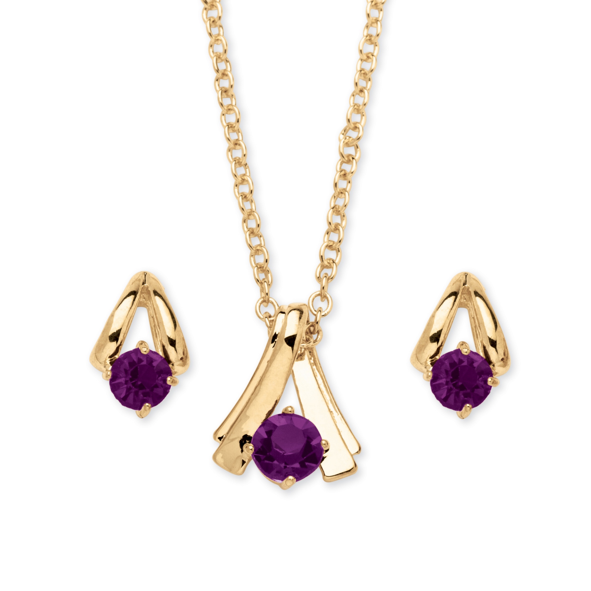 Yellow gold necklace and earring sets clearance