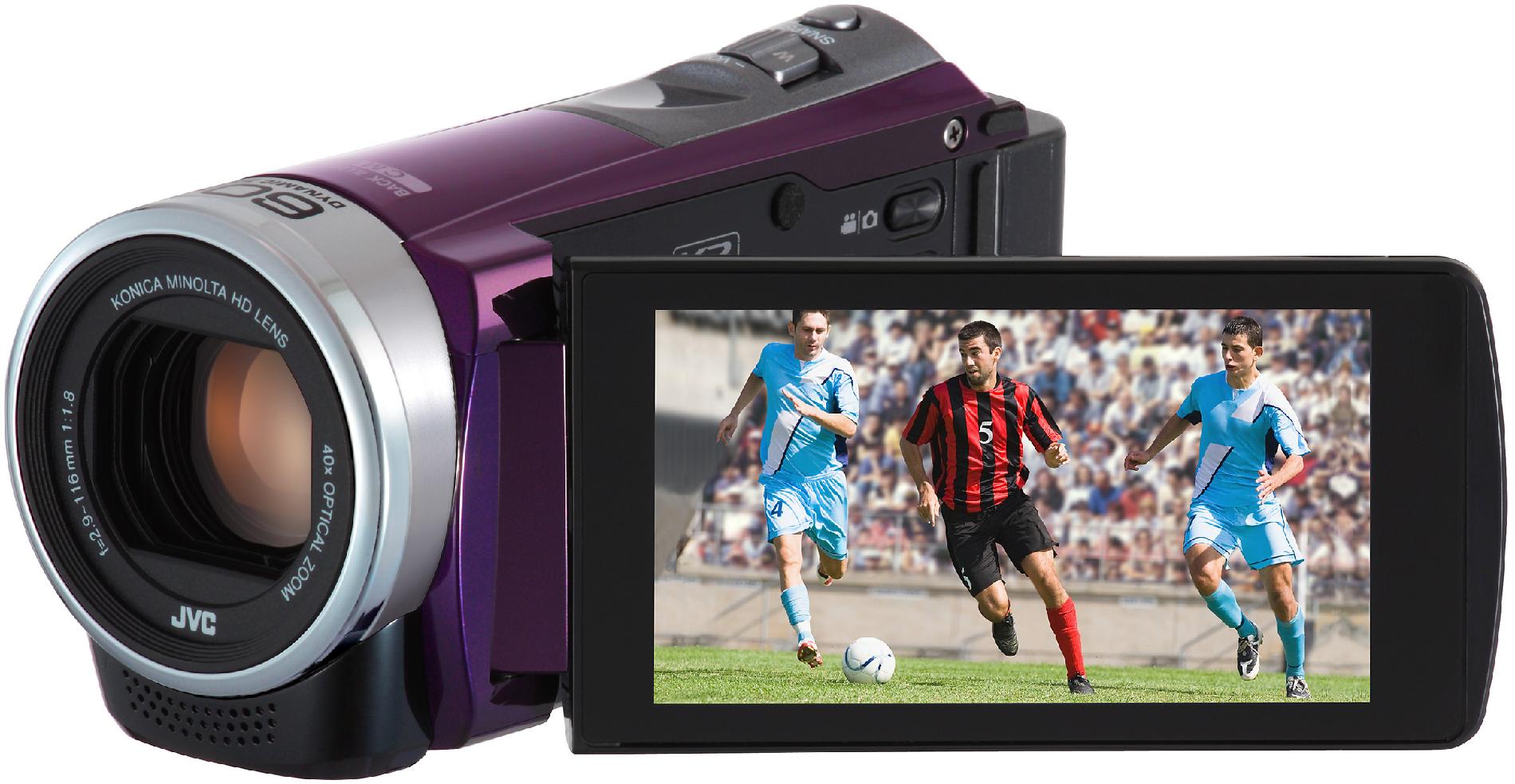 GZEX310V HD Flash Memory Digital Camcorder with 40x Optical Zoom - Purple (Refurbished)
