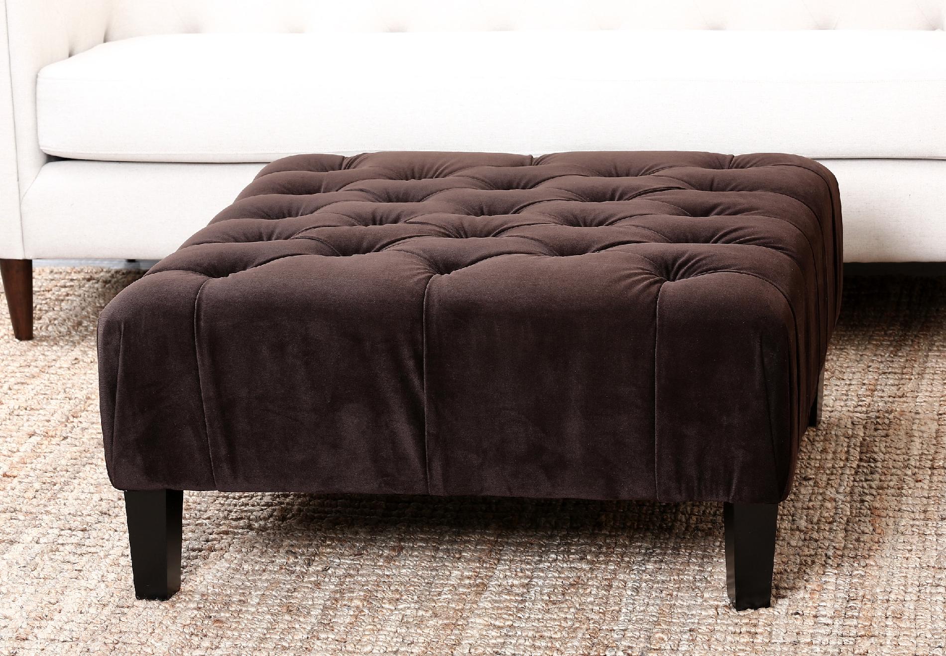 Abbyson Living Lorence Square Tufted Ottoman