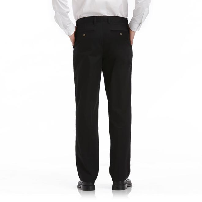 Basic Editions Men's Wrinkle Resistant Flat Front Pants