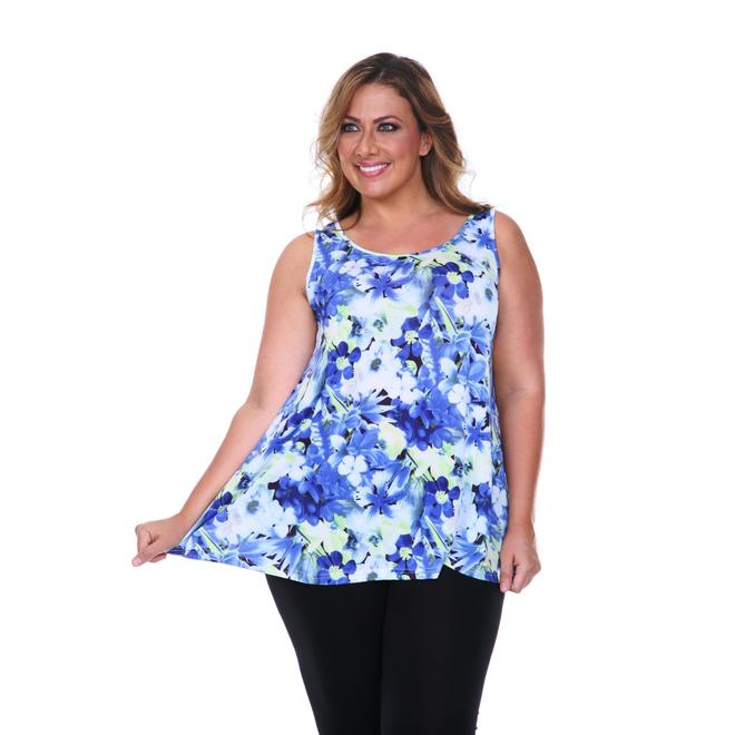 plus size floral tank