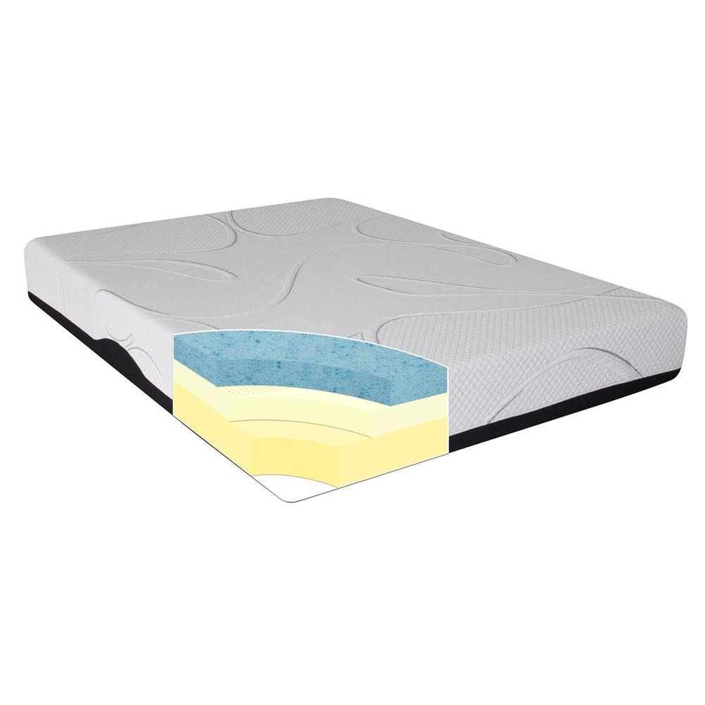 10" Gel Infused Memory Foam Prestige Mattress & Smartbase Set-Full