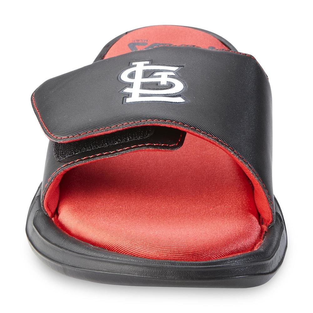 Men's MLB Hudson St. Louis Cardinals Black/Red Slide Sandal