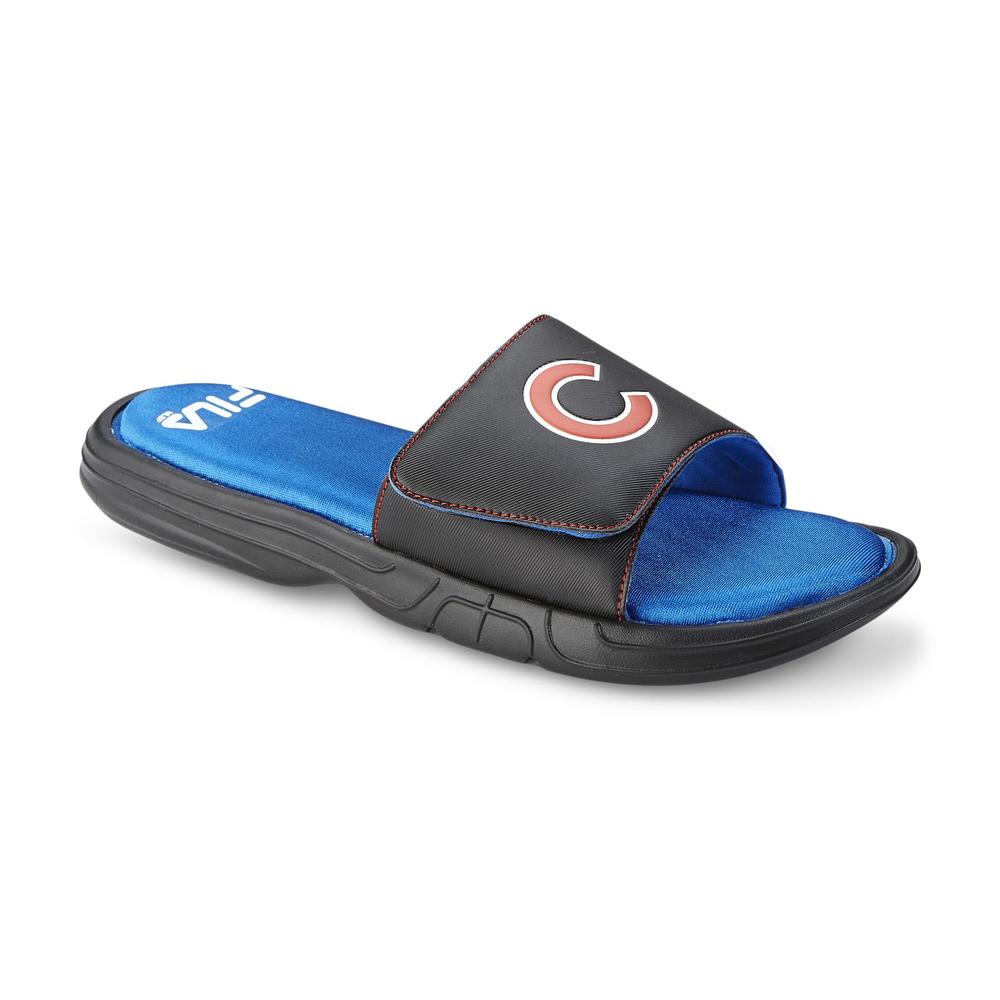 Men's MLB Hudson Chicago Cubs Black/Blue Slide Sandal