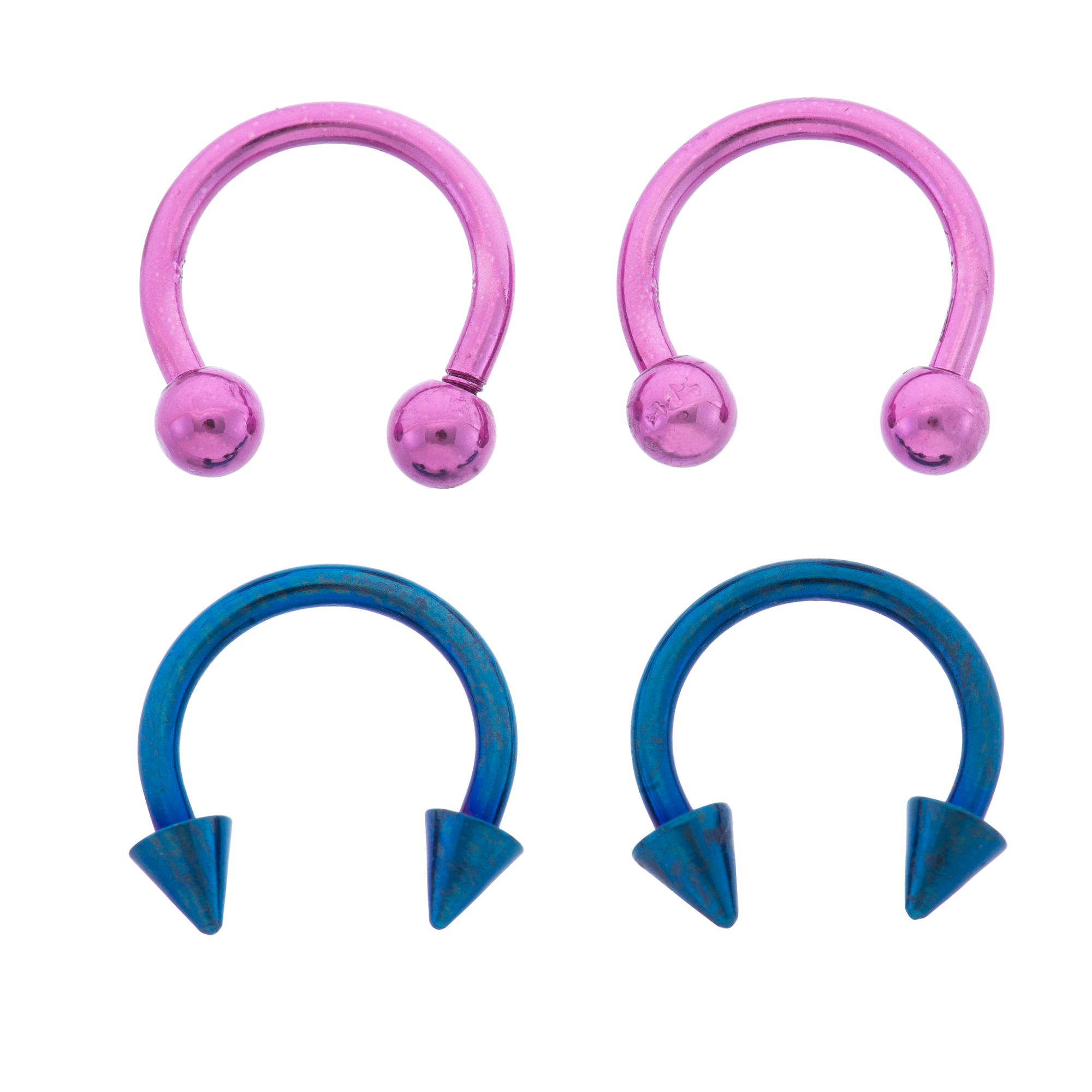 Bodi-Rox Blue Purple Circular 2 Pair Barbell Set- Multi color Bodi-Rox Blue Purple Circular 2 Pair Barbell Set- Multi color