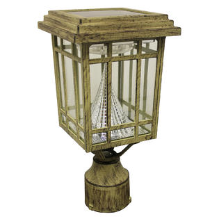 Gama Sonic Prairie Solar Outdoor LED Light - Pole/Post/Wall Mount Kit - Weathered Bronze - Home ...