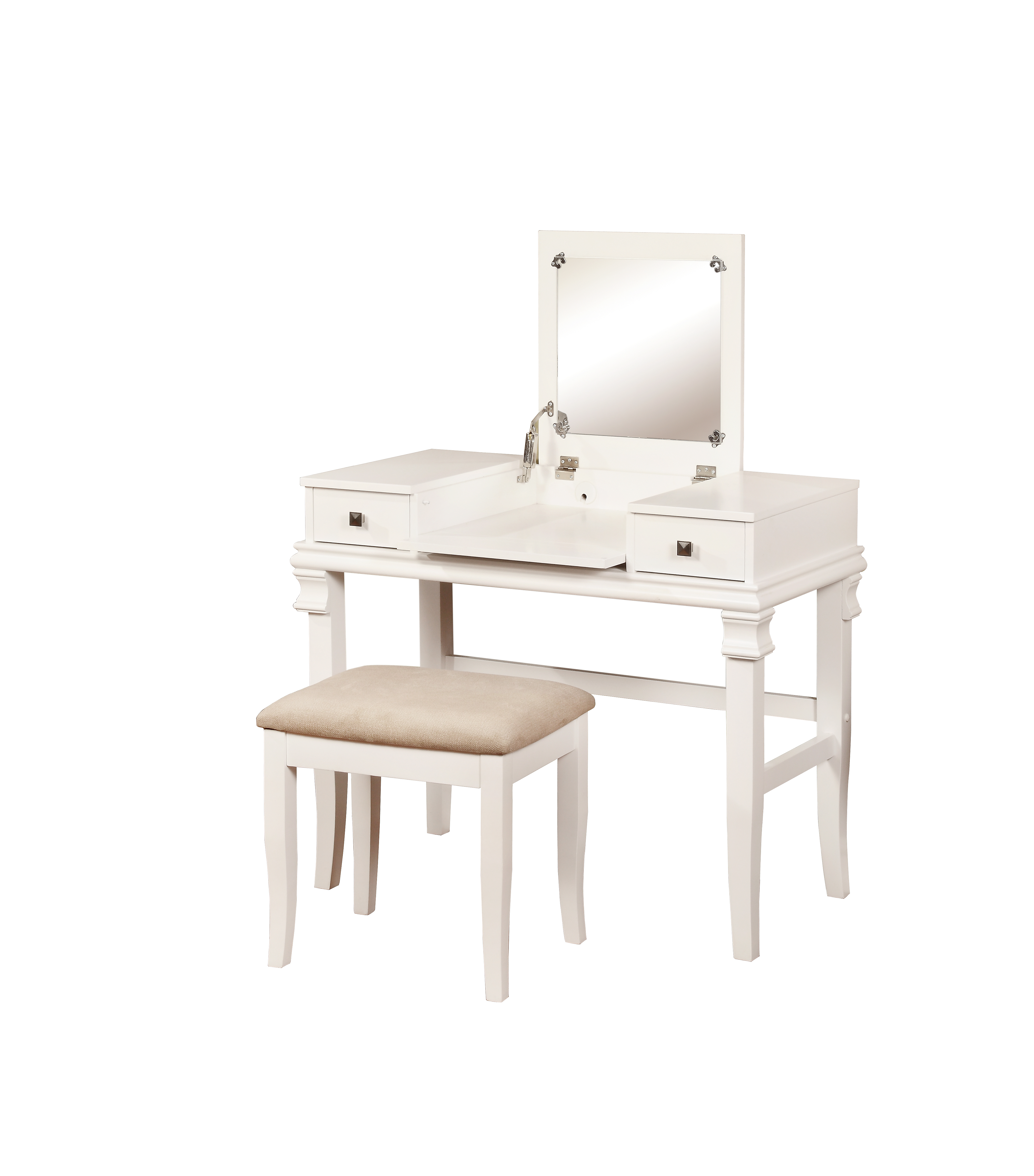 Linon Angela White Vanity Set Linon Angela White Vanity Set