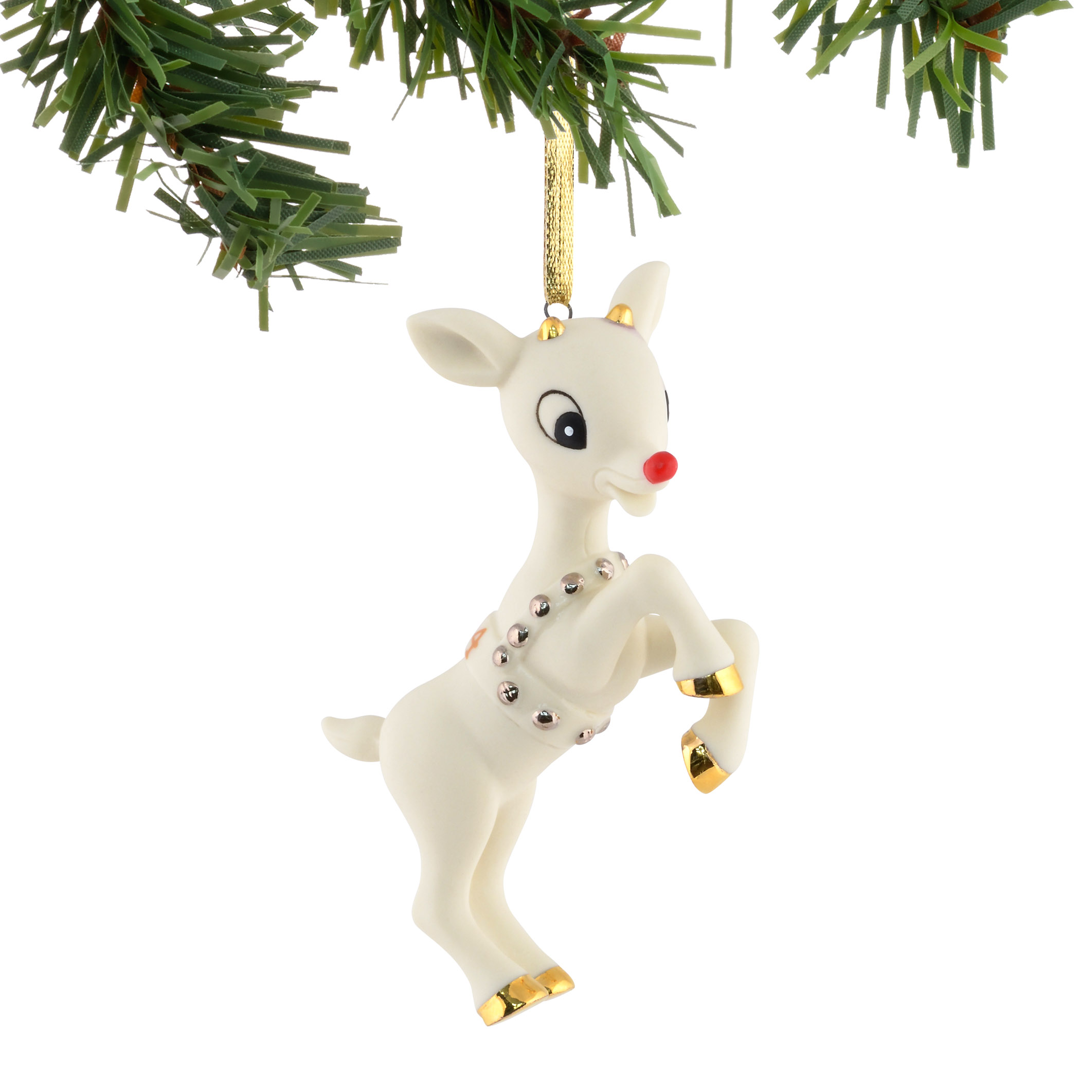 Dept 56 Rudolph the Red Nose Reindeer Bisque Christmas Ornament