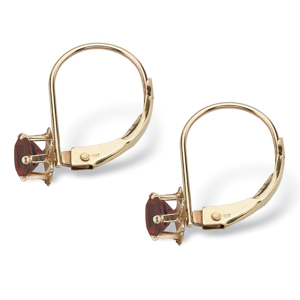 Genuine Birthstone 10k Gold Earrings