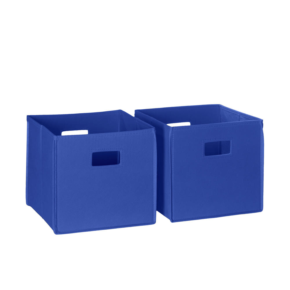 2 Pc Folding Storage Bin Set - Dark Blue