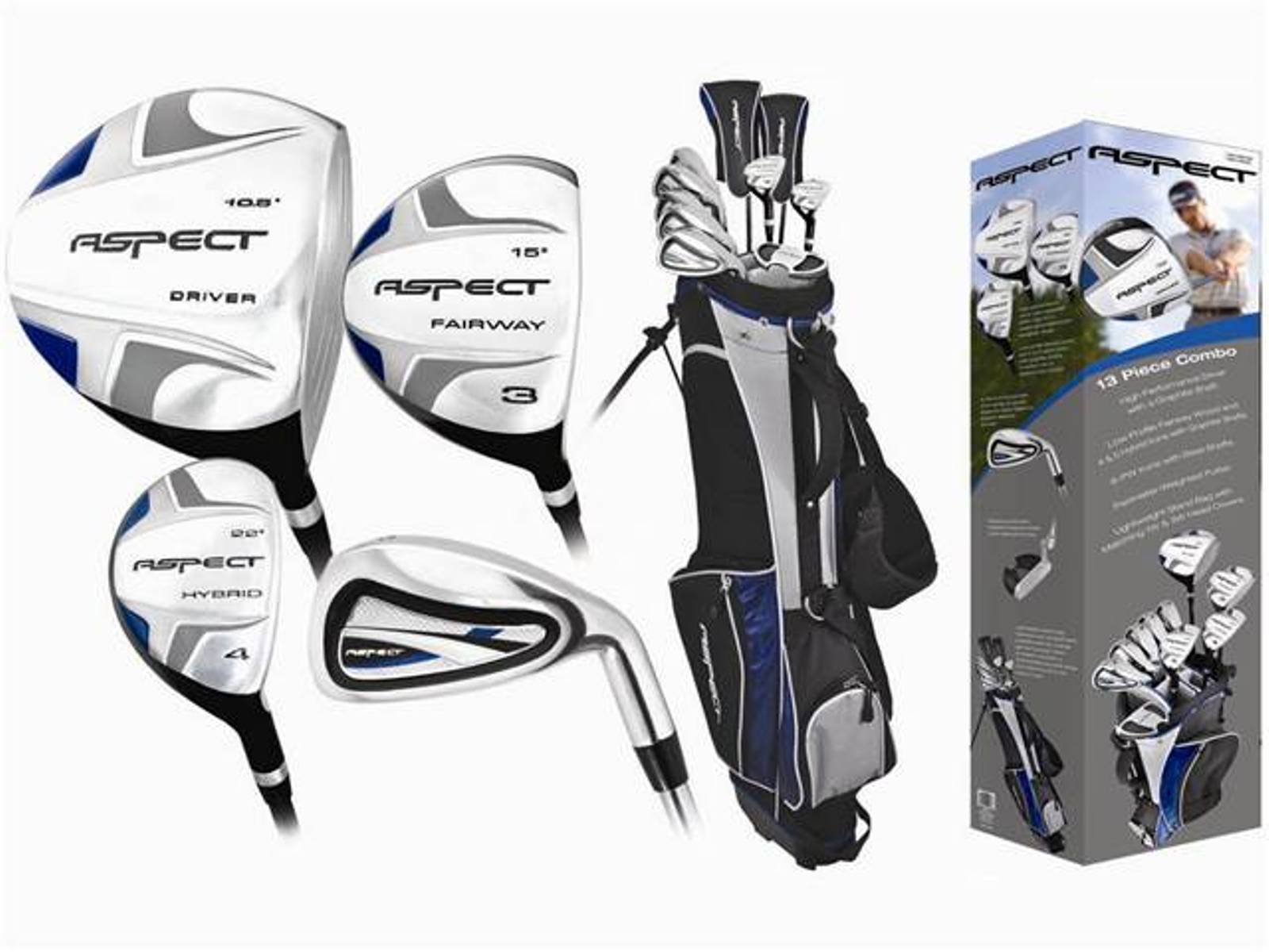Aspect XR 2/8 Mens Right Hand Graphite Woods and Hybrids Golf Set