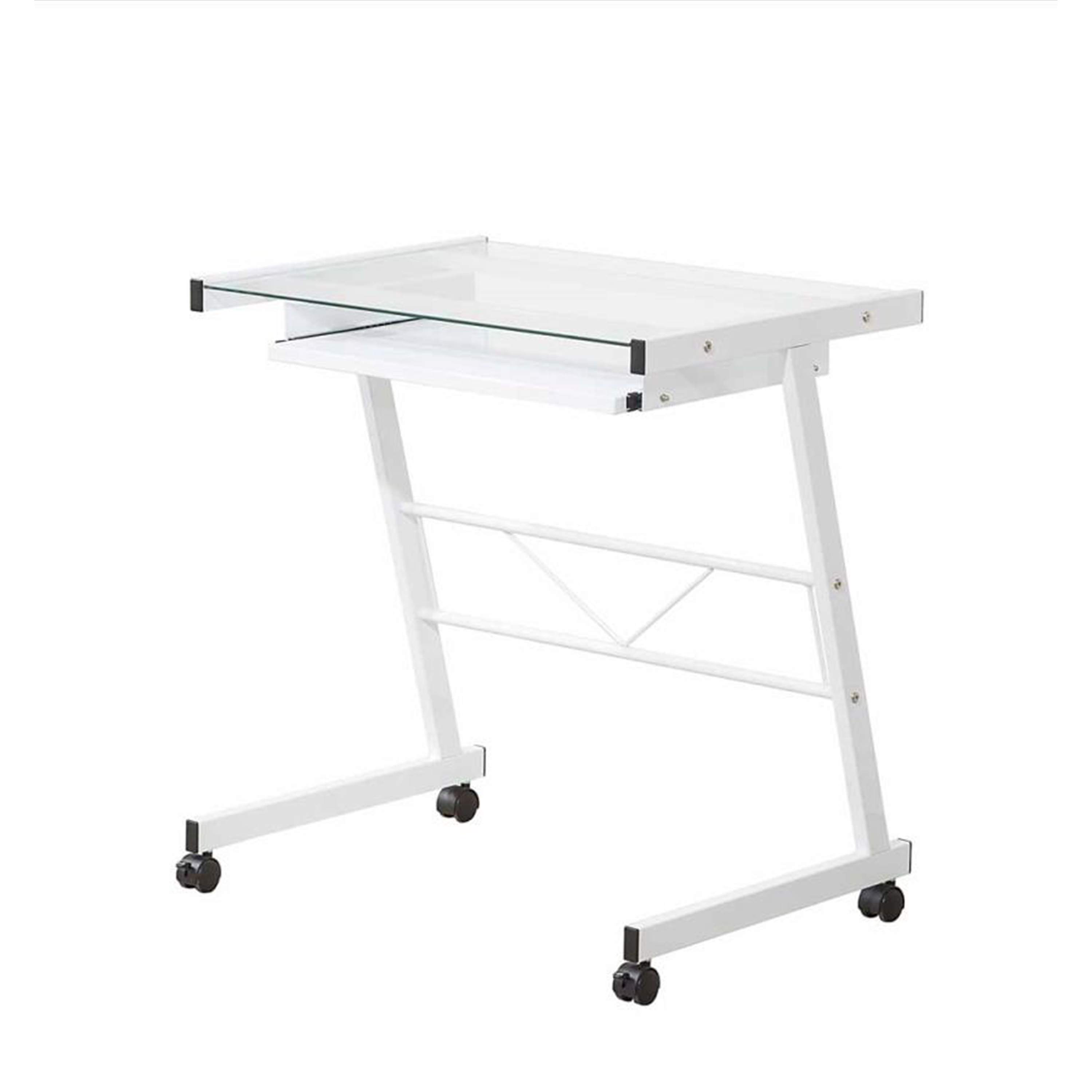 Venetian Worldwide Brady Computer Desk in White Finish Venetian Worldwide Brady Computer Desk in White Finish