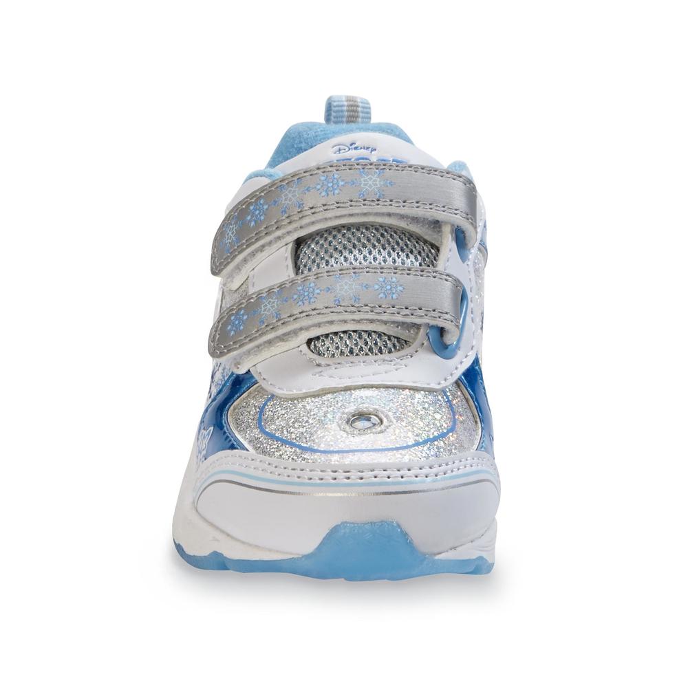 Frozen Toddler Girl's Blue/White Light-Up Sneaker