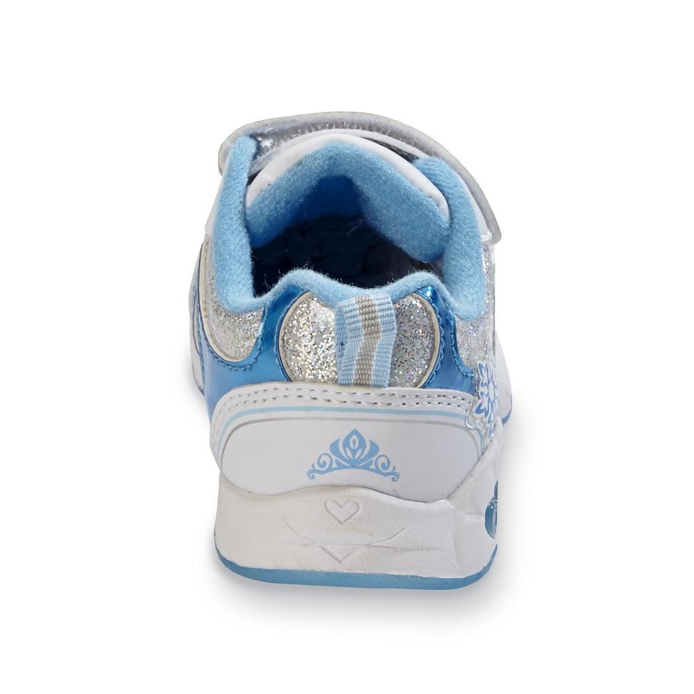 Frozen Toddler Girl's Blue/White Light-Up Sneaker