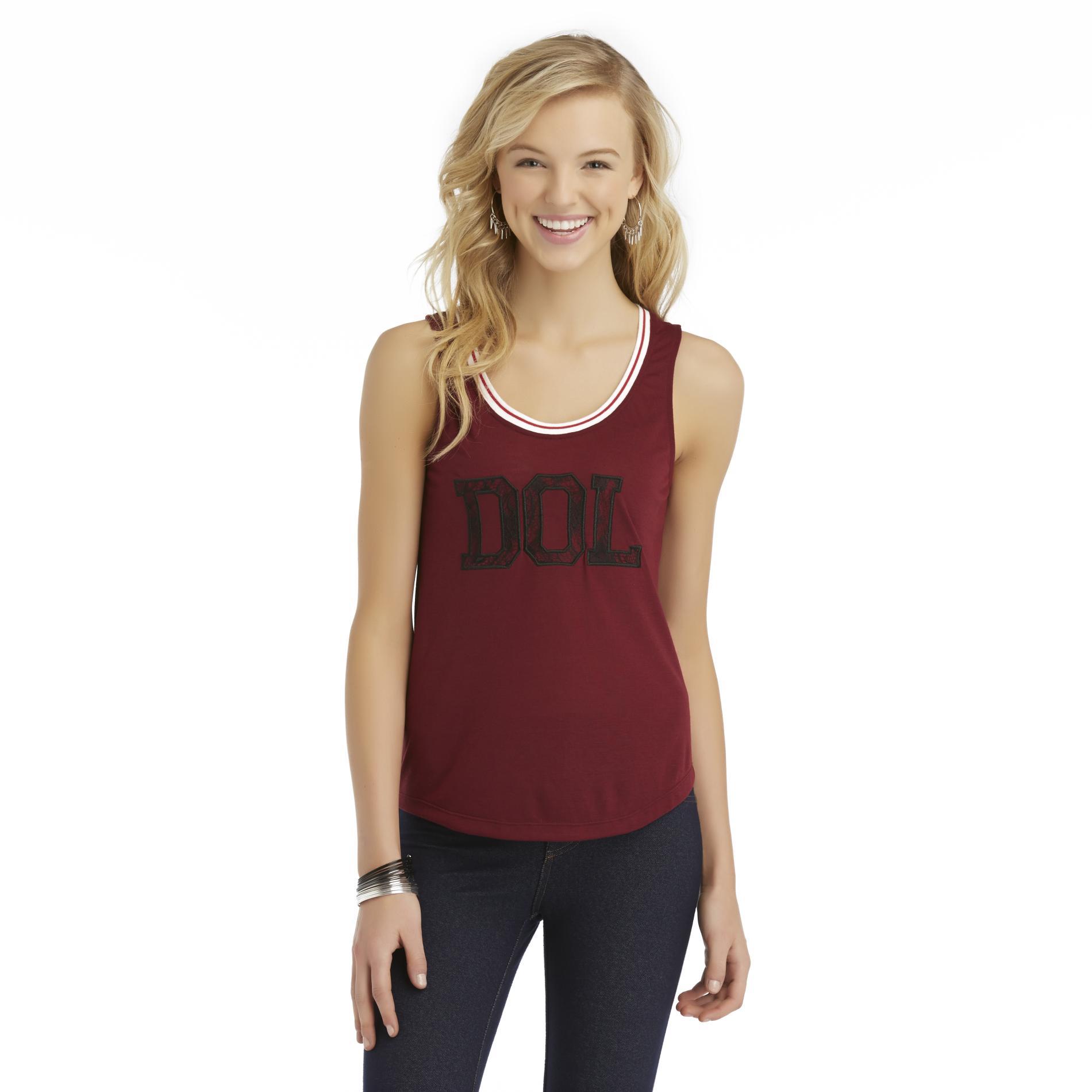 Junior's Embroidered Basketball Tank Top - DOL