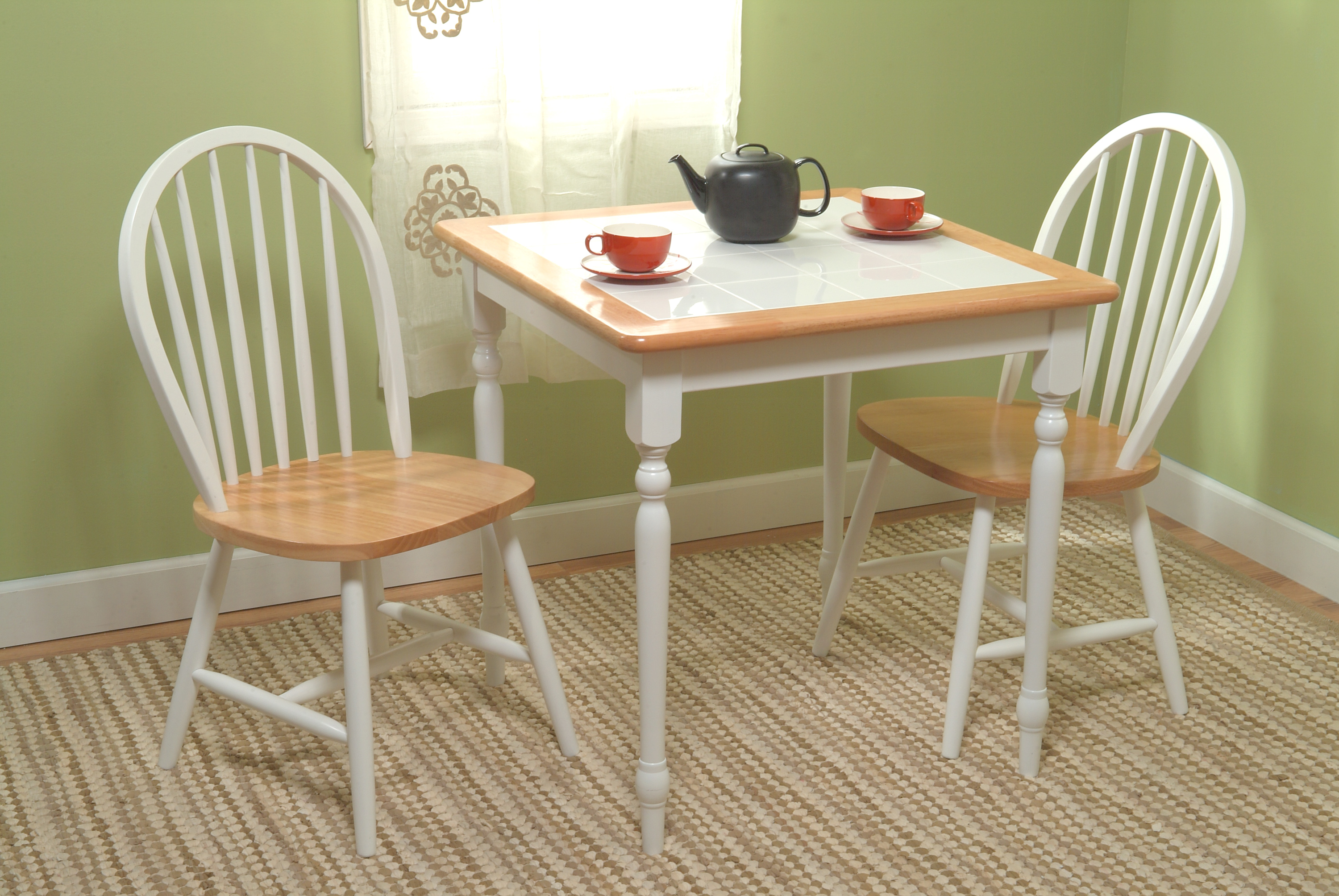 5 piece kitchen table set. east west furniture west5whiw 5piece · tile top ...