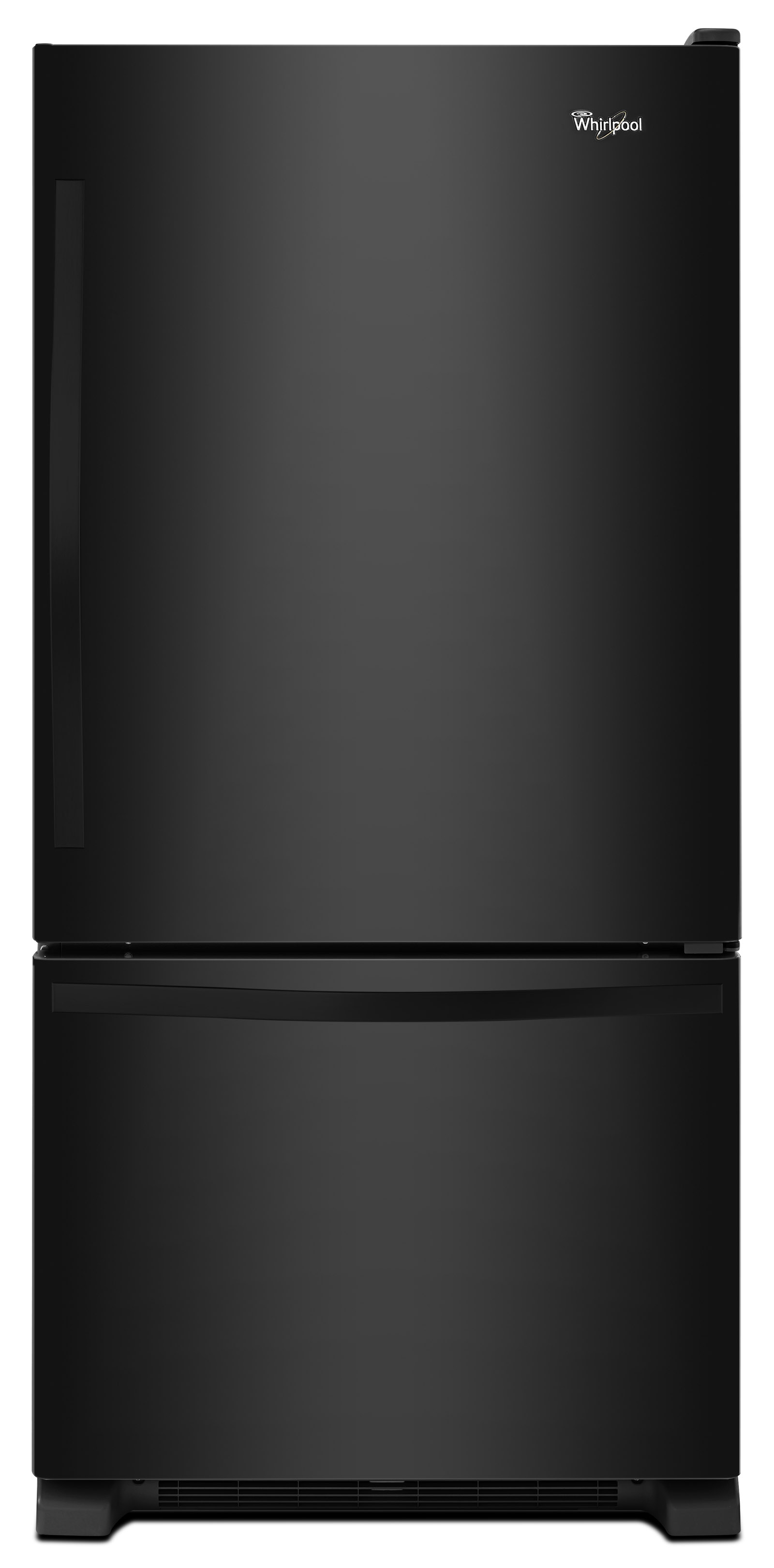 714.99 Whirlpool 19 cu. ft. Single Door Bottom Freezer Refrigerator w/ Adaptive Defrost