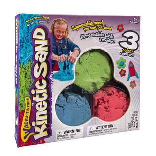 Kinetic Sand Pack 1: 3-Color Bundle: Green, Blue, Red ...