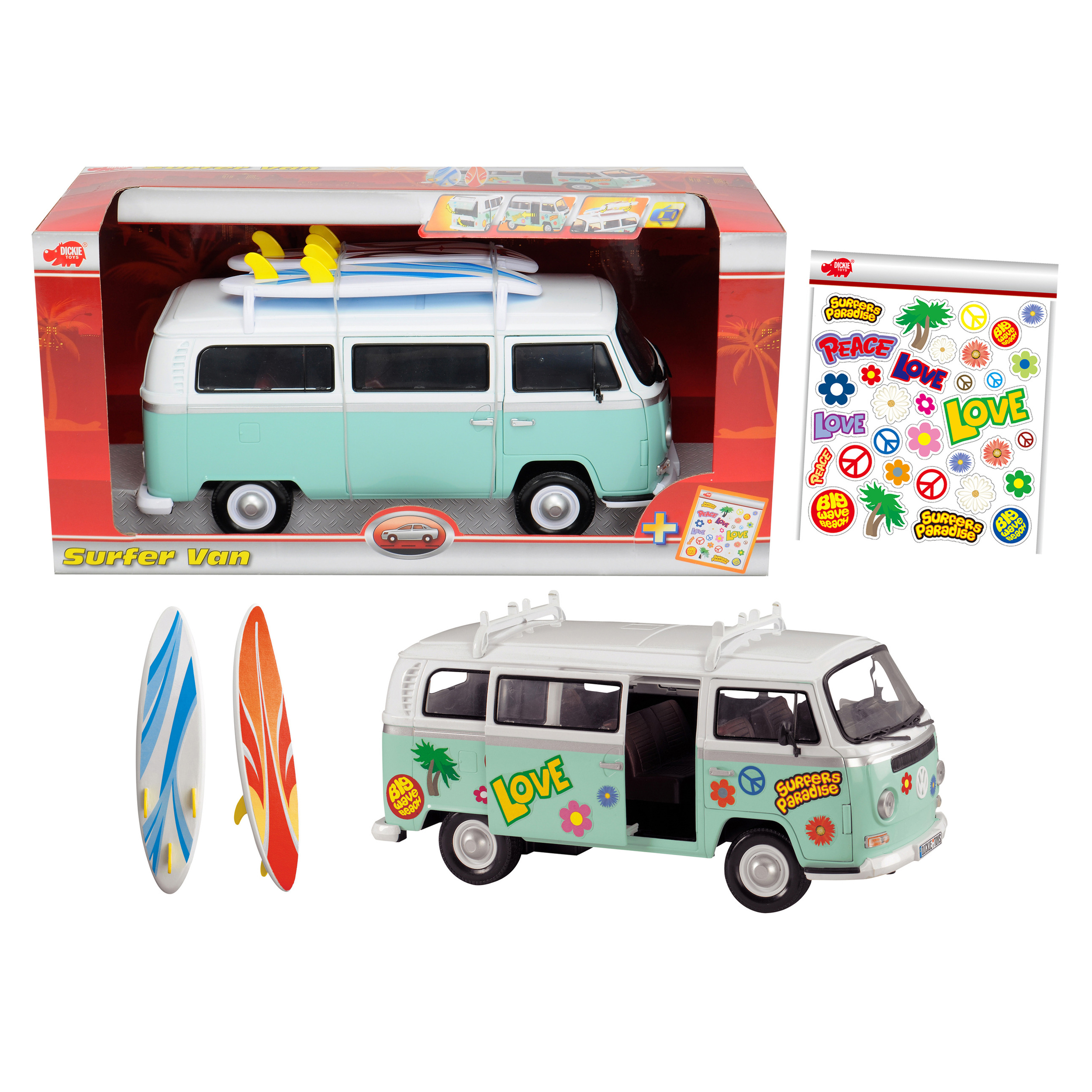 EAN 4006333004131 product image for Majorette Volkswagon Surfer Van with Accessories | upcitemdb.com
